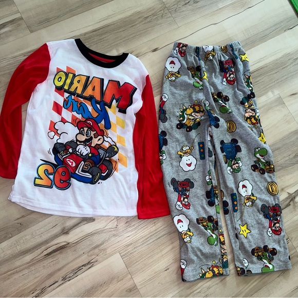 Nintendo | Pajamas | Nintendo Mario Kart Red And Gray Kids Medium ...